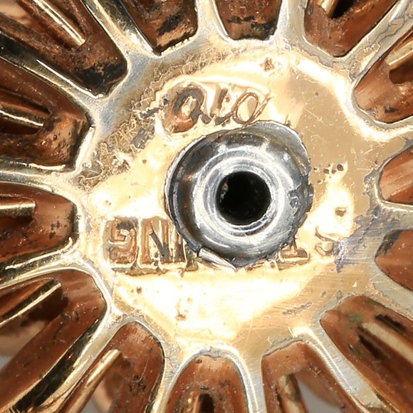 Vintage CoroCraft Vermeil Sterling Regency Star Sunburst Rhinestone Brooch 1940s - Picture 3 of 5